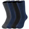 6 Pairs Men's Winter Thermal Boot Thick Insulated Heated Socks For Cold Weather Outdoor Activities