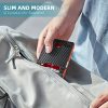 Zitahli Wallet for Men Slim with 12 Slots Men's RFID Wallet Minimalist Front Pocket Money Clip Wallet with ID Window Gift Box