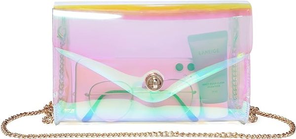 Clear Purse Gift for Women Clear Crossbody Bag Cute for Sports Concert Prom Party Present